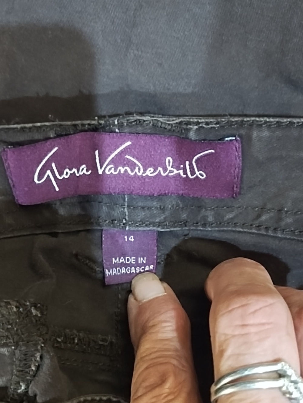 Gloria Vanderbilt Casual Brown Flat-Front Shorts - Picture 2 of 3